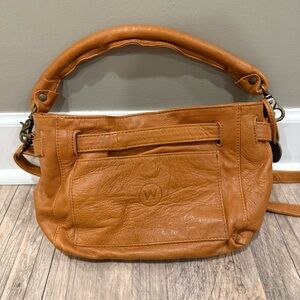 Women’s Tan Leather Shoulder Tote